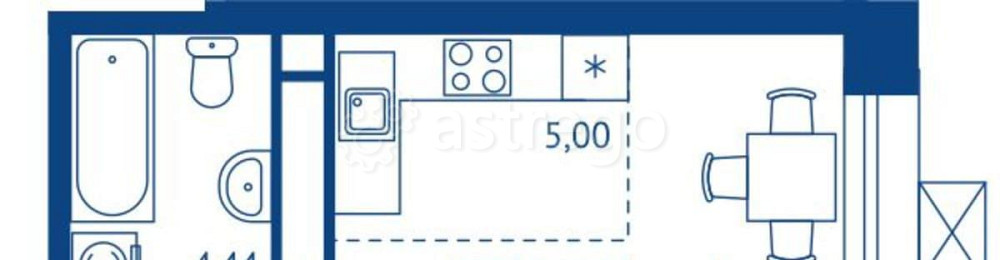 Студия, 32.36 м2, 10/22 эт. Королев - изображение 1