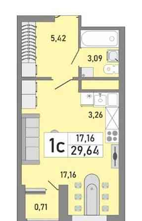 1-комн. квартира, 30 м2, 2/24 эт. Уфа
