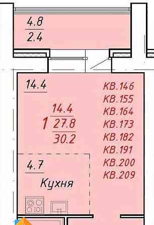 1-комн. квартира, 30.3 м2, 8/9 эт. Новоалтайск