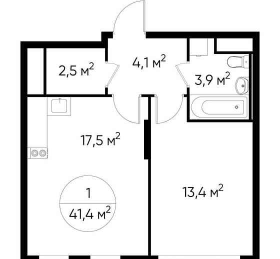 1-комн. квартира, 41 м2, 7/17 эт. Москва