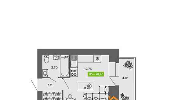 Студия, 20.77 м2, 6/9 эт. Северодвинск