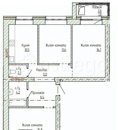 3-комн. квартира, 77.8 м2, 1/14 эт. Новоалтайск - изображение 1