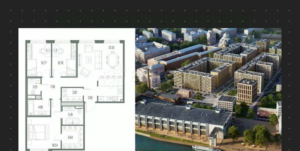 3-комн. квартира, 103.27 м2, 6/10 эт. Санкт-Петербург - изображение 1