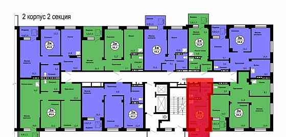1-комн. квартира, 22.3 м2, 3/19 эт. Красноярск
