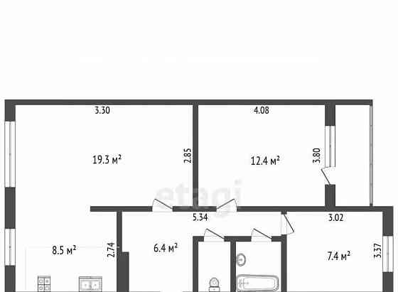 3-комн. квартира, 58.9 м2, 1/5 эт. Котлас