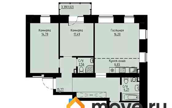 4-комн. квартира, 87.5 м2, 4/8 эт. Красноярск