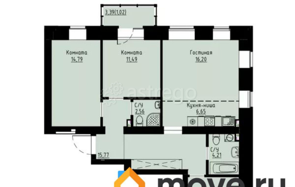 4-комн. квартира, 87.5 м2, 4/8 эт. Красноярск - изображение 1