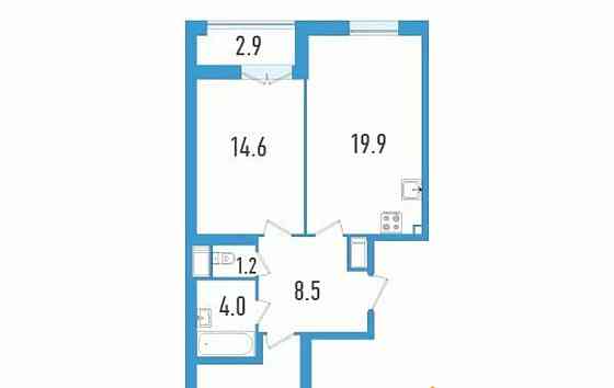 2-комн. квартира, 67.1 м2, 19/23 эт. Санкт-Петербург