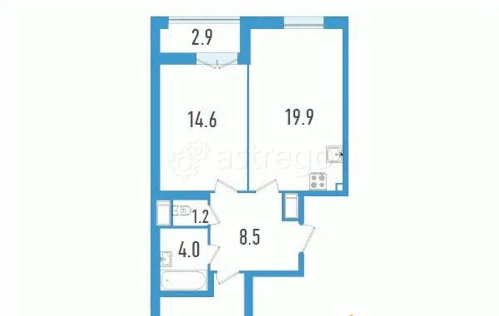 2-комн. квартира, 67.1 м2, 19/23 эт. Санкт-Петербург - изображение 2