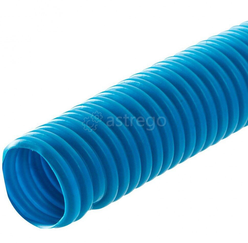Труба гофрированная ПНД 40мм синяя (бухта 30м) Екатеринбург - изображение 1