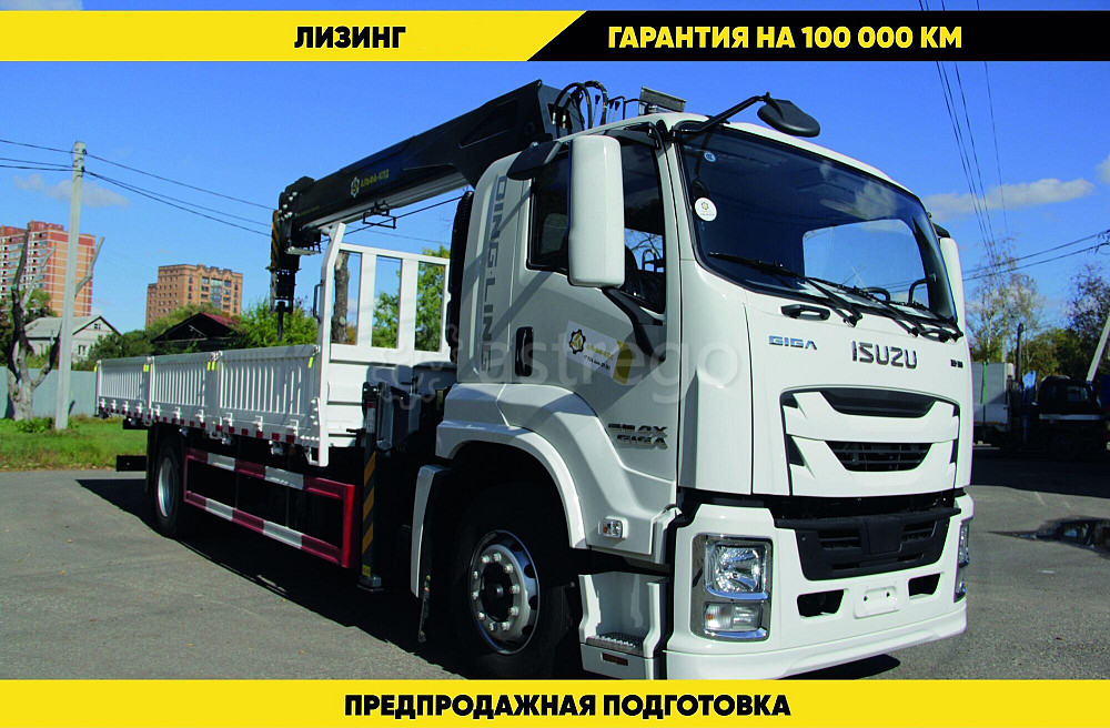 Бортовой автомобиль на шасси Isuzu Elf с КМУ 5 т Благовещенск - изображение 1