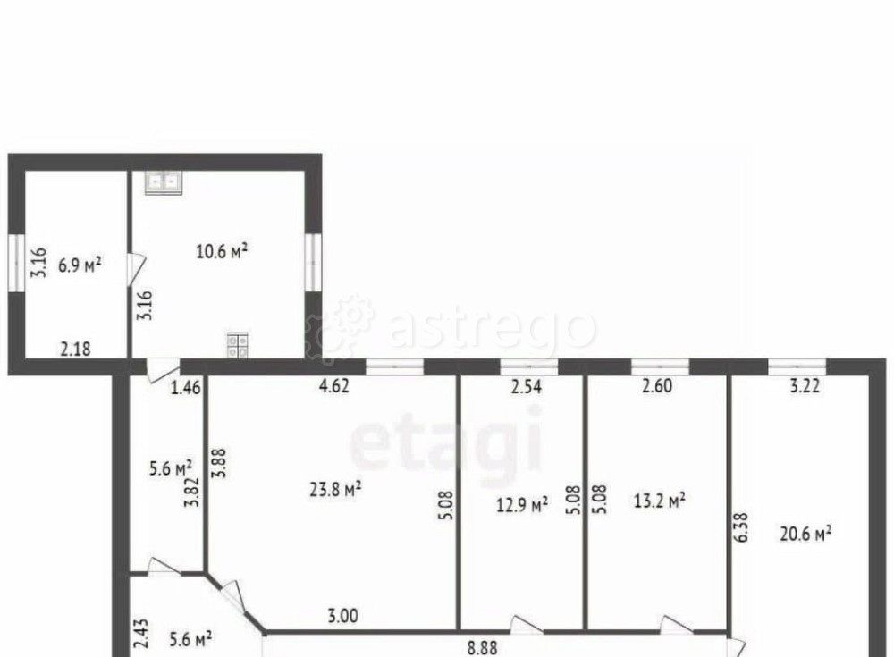 4-комн. квартира, 110.5 м2, 3/6 эт. Санкт-Петербург - изображение 7