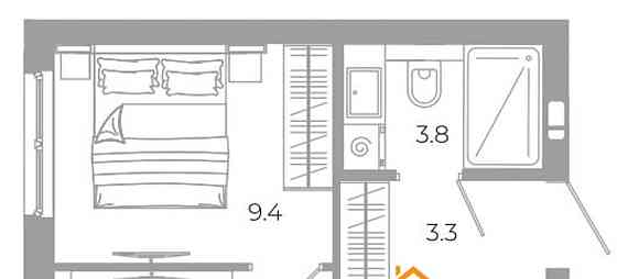 1-комн. квартира, 32 м2, 24/25 эт. Астрахань