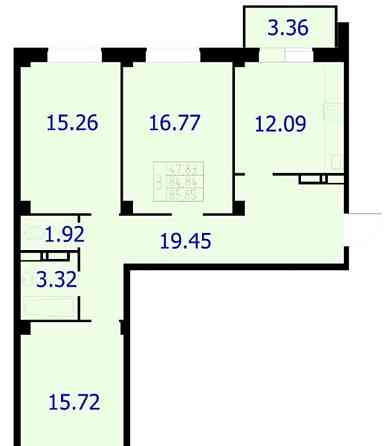 3-комн. квартира, 85.54 м2, 5/9 эт. Красноярск