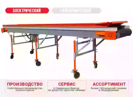 Транспортер ленточный односекционный Т 12-80ЭЛ с электрическим приводом КлинМаш Санкт-Петербург