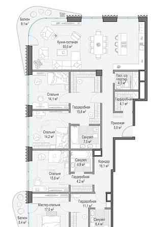 4-комн. квартира, 200 м2, 9/14 эт. Москва