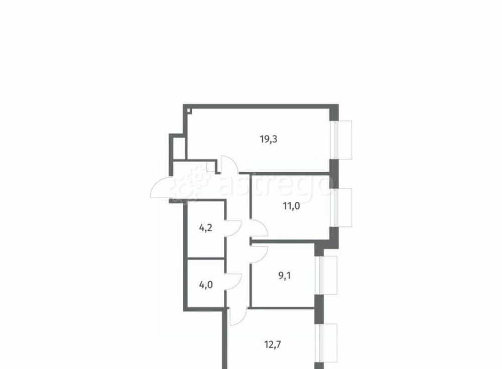 3-комн. квартира, 71.3 м2, 2/8 эт. Санкт-Петербург - изображение 1