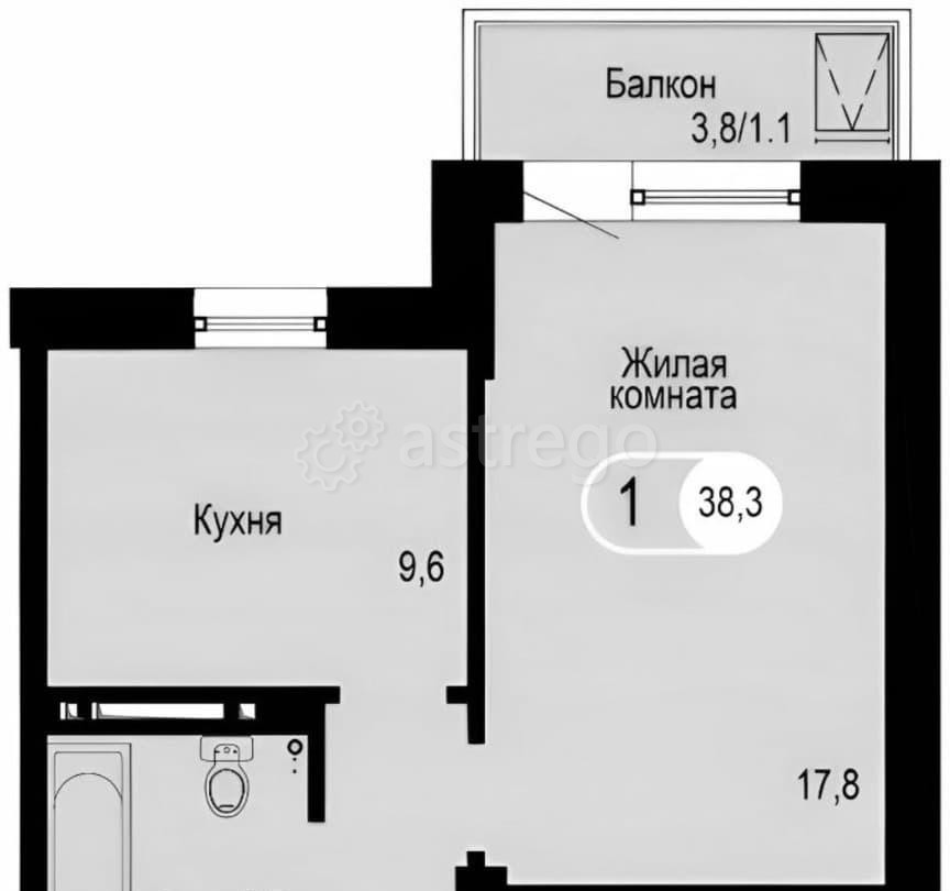 1-комн. квартира, 40 м2, 12/24 эт. Красноярск - изображение 1