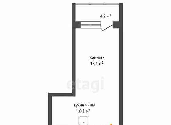 Студия, 32.9 м2, 16/19 эт. Красноярск