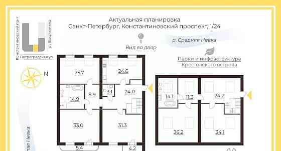 6-комн. квартира, 285.4 м2, 6/6 эт. Санкт-Петербург
