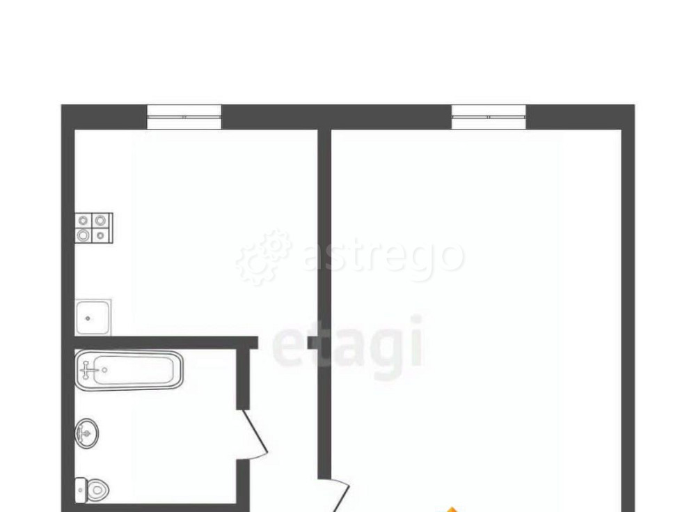 1-комн. квартира, 31.9 м2, 1/14 эт. Бийск - изображение 4
