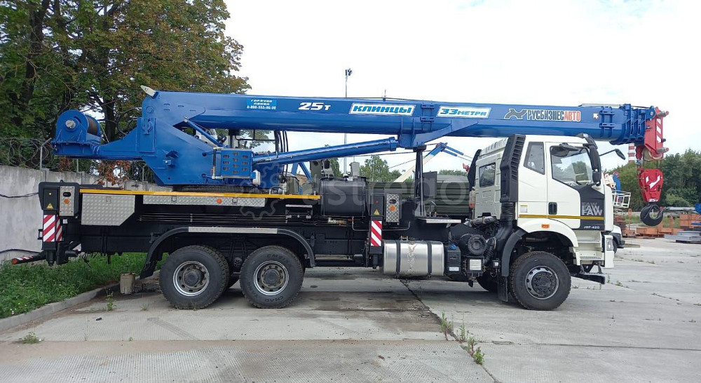 Автокран КС 55713-9К-4В 25 т противовес 1,5 т шасси FAW-3250 колесная формула 6х6 ОВОИД Краснодар - изображение 1