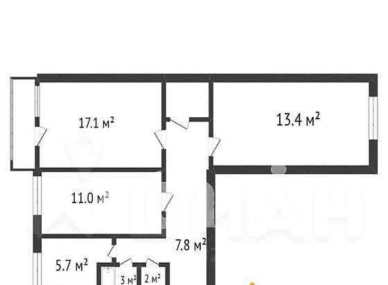 3-комн. квартира, 60.1 м2, 4/5 эт. Бийск
