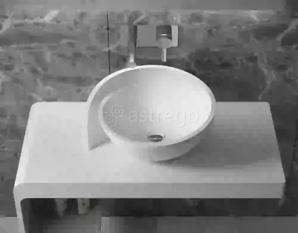 Раковина накладная NST-5045G и NSF-NST-5045M глянцевая и матовая белая с донным клапаном Москва - изображение 1