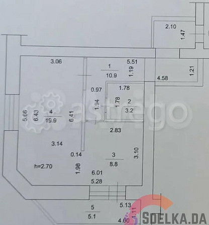 1-комн. квартира, 42.7 м2, 8/14 эт. Нефтекамск - изображение 4