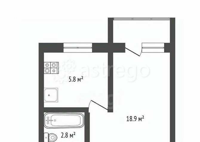 1-комн. квартира, 32.2 м2, 2/5 эт. Стерлитамак - изображение 5