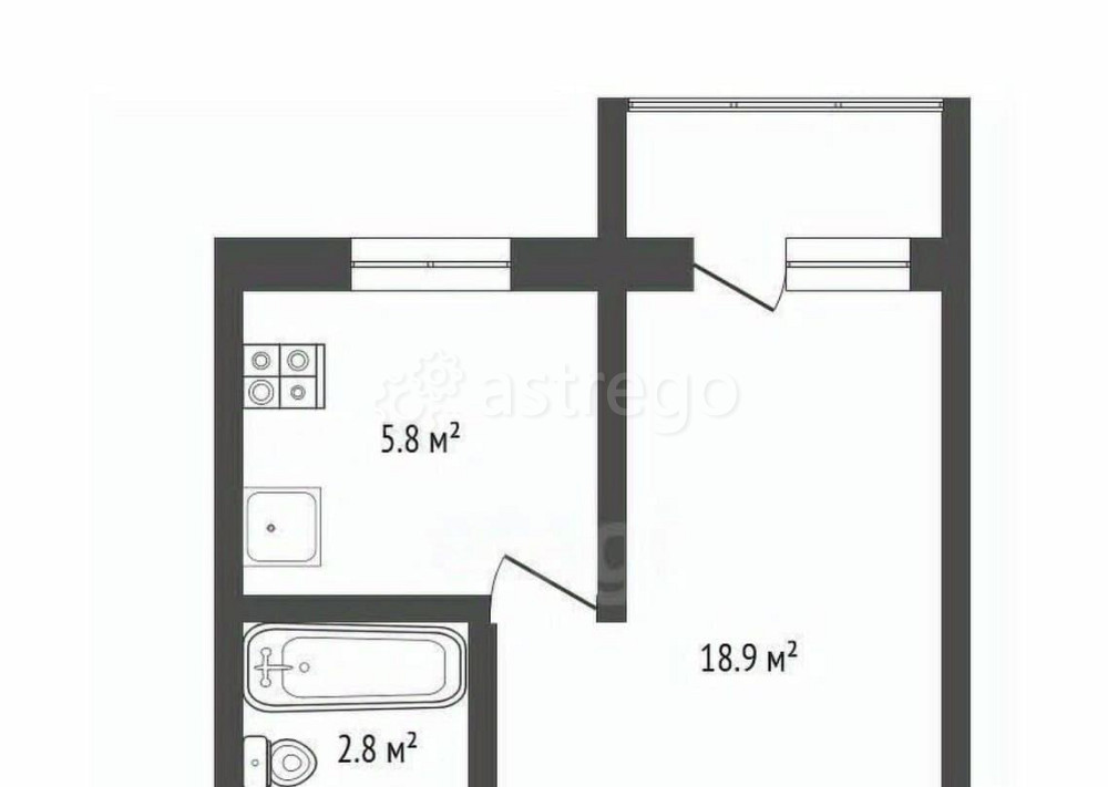 1-комн. квартира, 32.2 м2, 2/5 эт. Стерлитамак - изображение 5