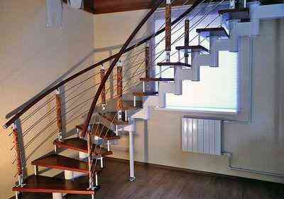 Лестницы модульные для дома индивидуальные металлические Новосибирск