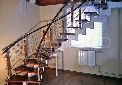 Лестницы модульные для дома индивидуальные металлические Новосибирск - изображение 1