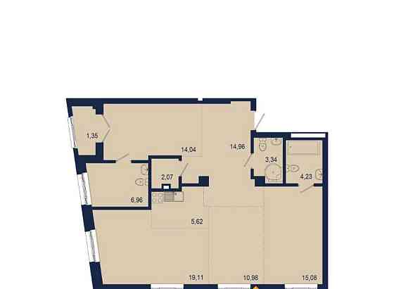 4-комн. квартира, 97.74 м2, 2/9 эт. Уфа