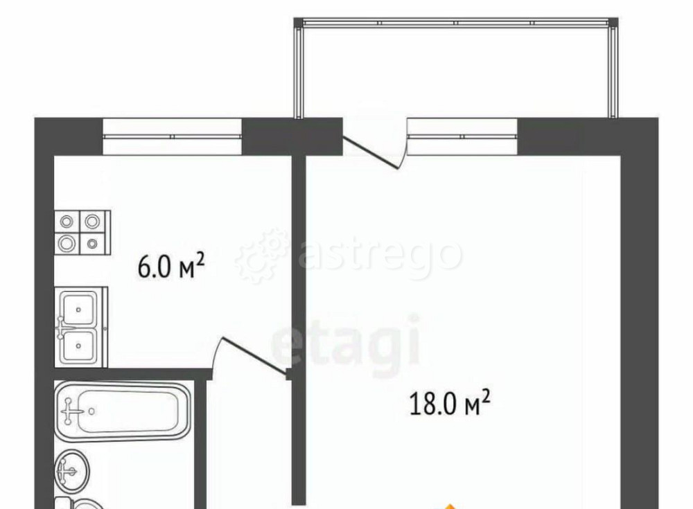 1-комн. квартира, 31.4 м2, 2/5 эт. Щёлково - изображение 7