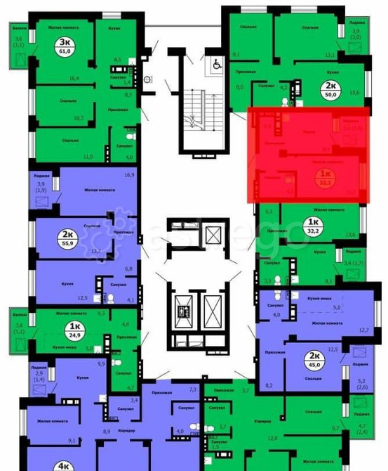 1-комн. квартира, 32.3 м2, 8/26 эт. Красноярск - изображение 7