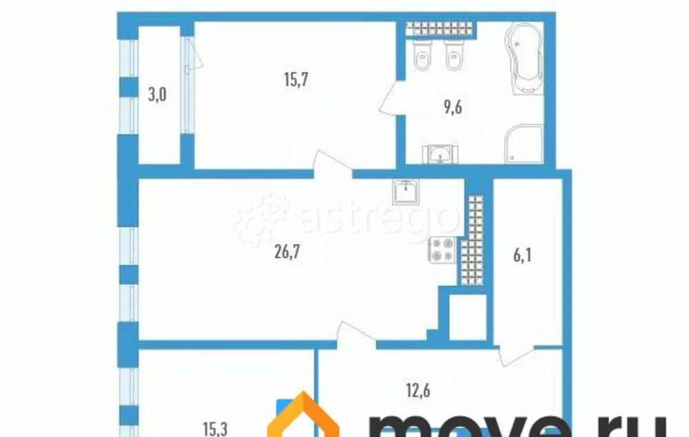 3-комн. квартира, 116.7 м2, 20/23 эт. Санкт-Петербург - изображение 1