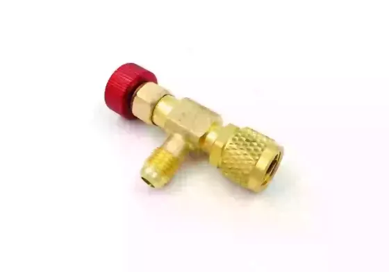 Вентиль HS-1221 1/4SAE - 5/16SAE быстросъем для R410 фреона Екатеринбург