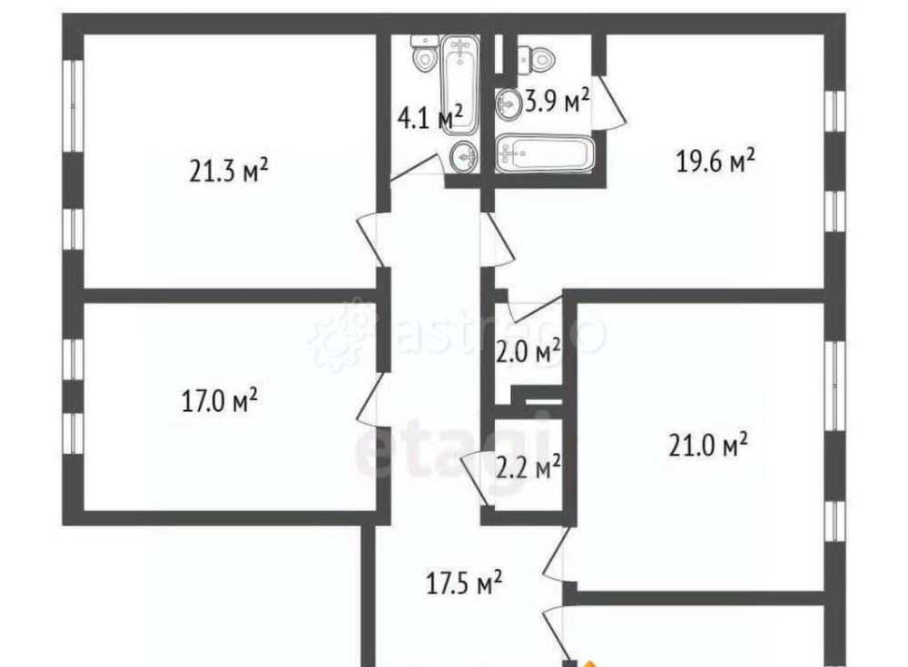 4-комн. квартира, 129.7 м2, 10/10 эт. Санкт-Петербург - изображение 2