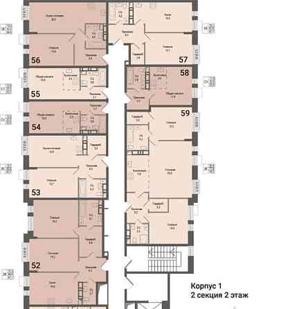 3-комн. квартира, 77.8 м2, 2/8 эт. Королев