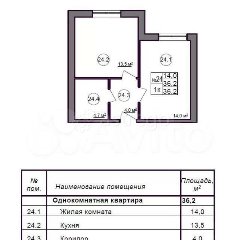 1-комн. квартира, 36 м2, 2/4 эт. Белгород - изображение 6