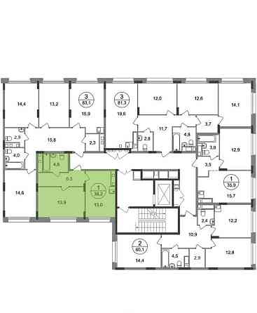 1-комн. квартира, 38 м2, 8/17 эт. Москва