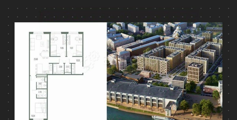 3-комн. квартира, 84.96 м2, 5/10 эт. Санкт-Петербург - изображение 1