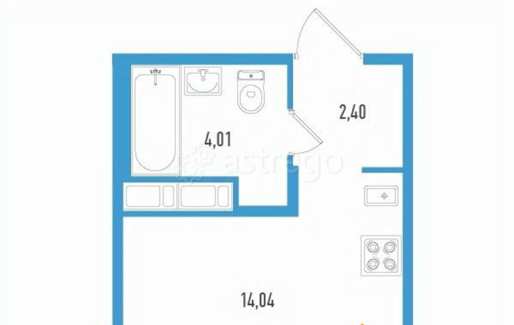Студия, 21.76 м2, 12/12 эт. Санкт-Петербург - изображение 2