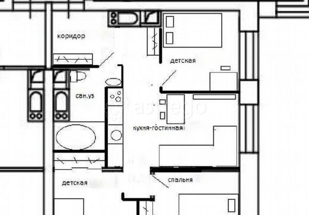 3-комн. квартира, 45 м2, 15/46 эт. Красногорск - изображение 4