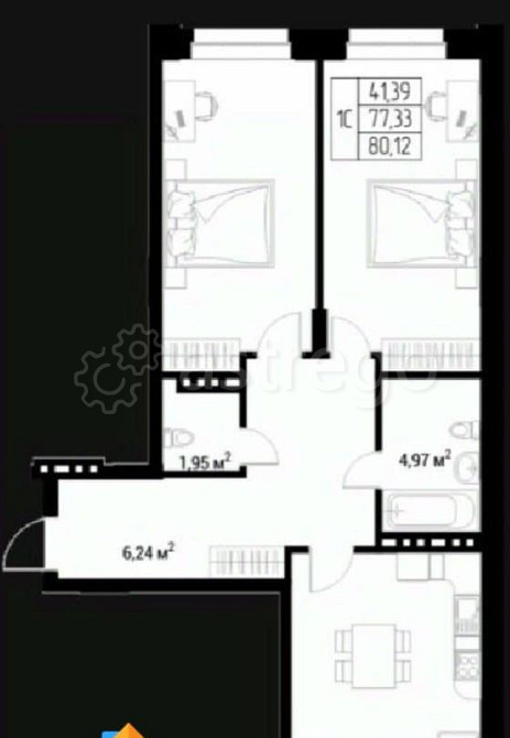 Студия, 80.12 м2, 9/9 эт. Горно-Алтайск - изображение 1