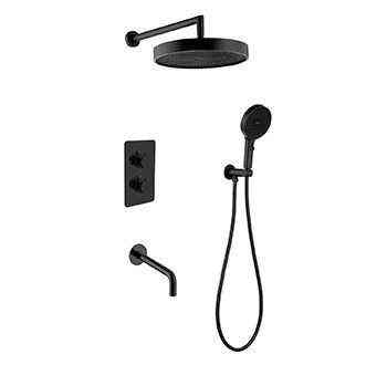 Душевой комплект BOHEME Cell с 3-х режимным смесителем и изливом Fusion 427-B Black Новосибирск