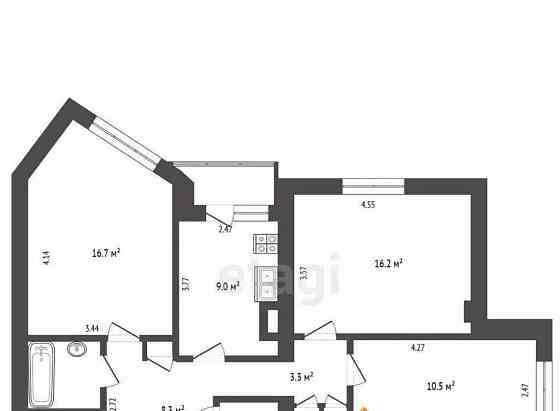 3-комн. квартира, 71.1 м2, 2/9 эт. Архангельск
