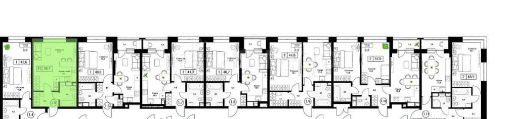 Студия, 30.7 м2, 2/13 эт. Пушкино - изображение 4