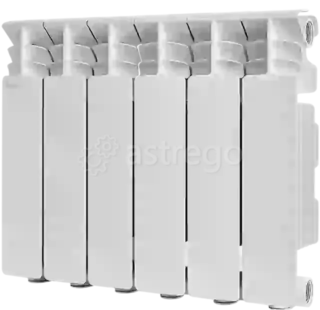 Радиатор алюминиевый STOUT GAMMA 350 6 секций боковое подключение (белый RAL 9010) STOUT GAMMARAL Красноярск - изображение 1